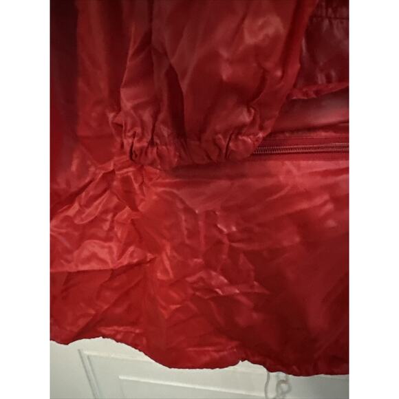 Lacoste Alligator 80s Full Zip Windbreaker Rain Jacket Red Convert To Pouch Sz S - Picture 5 of 16